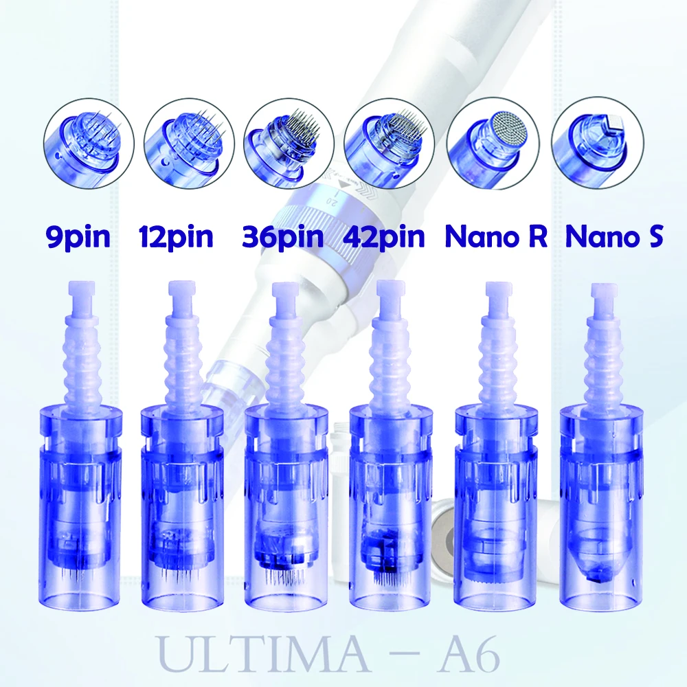 50pcs Electric Derma Pen Needle 9/ 12/ 36/ 42/ Nano Cartridges Bayonet For Ultima A6 Tattoo Micro Needles