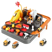 car adventure game kids racing rail car track puzzle toys vehicle playset mechanical interactive train educational toys