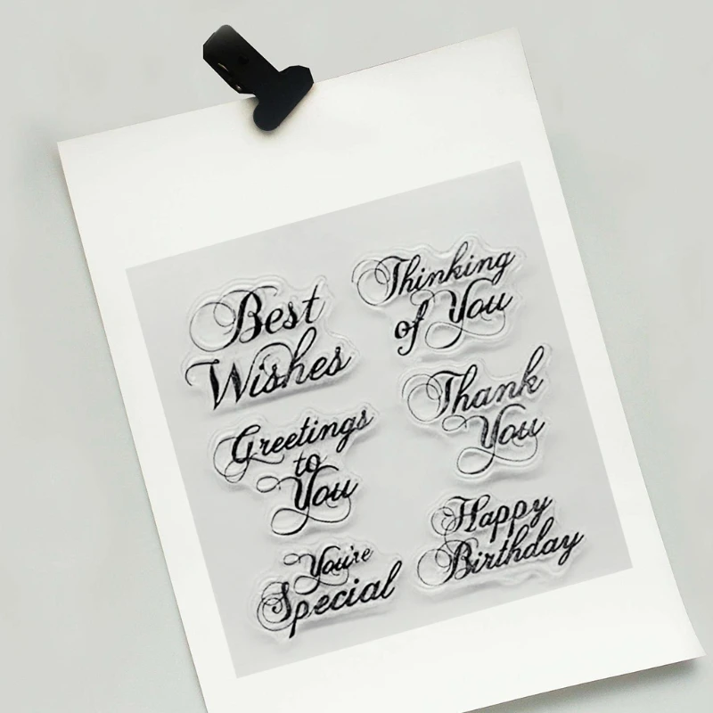 

Best Wish Silicone Clear Seal Stamp DIY Scrapbooking Embossing Photo Album Decorative