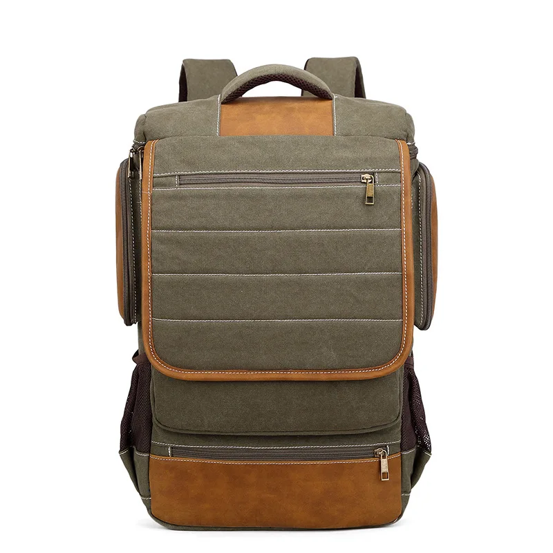 

High Capacity Canvas Vintage Backpack Multi-functional Canvas Bag Men's Bag Outdoor Travel Bag For School Hiking Travel