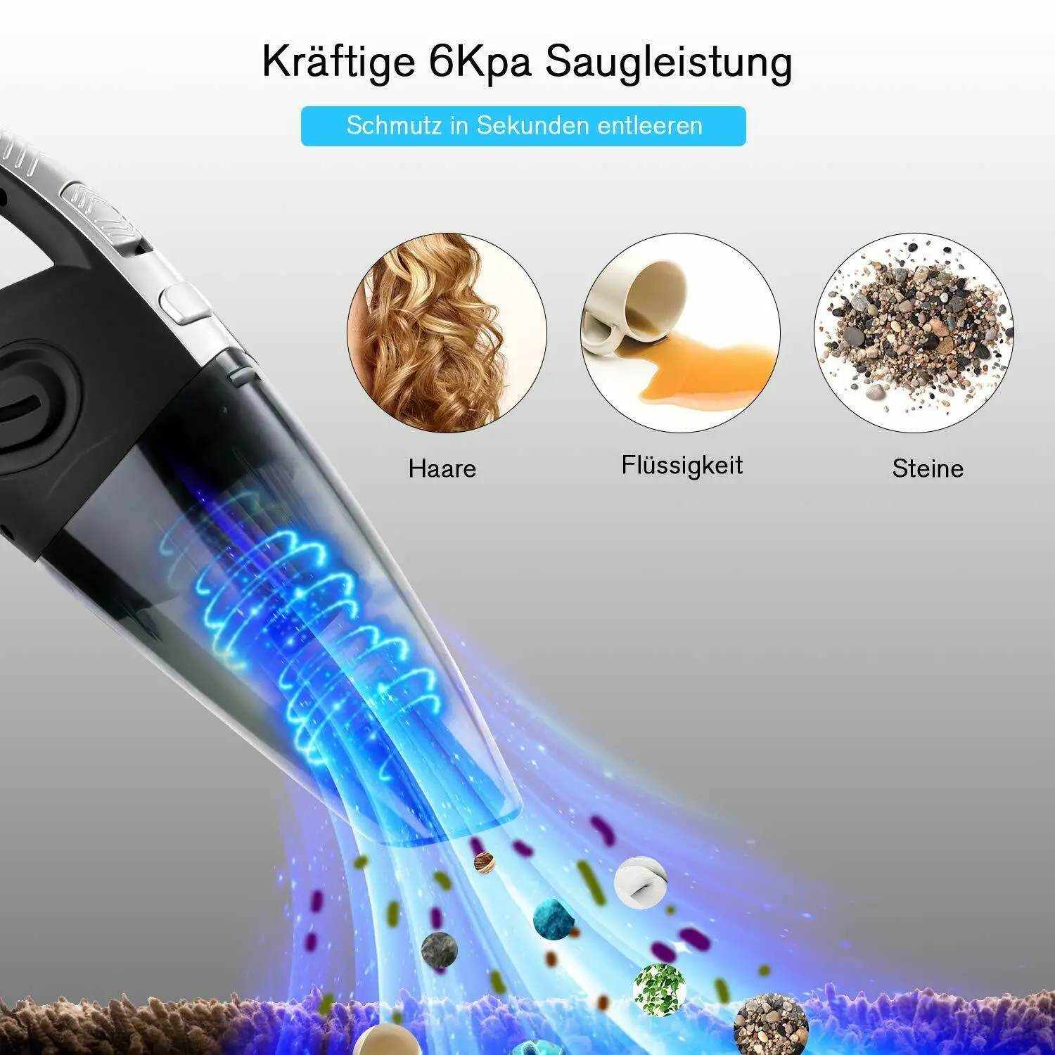 

Handheld Vacuum Cordless Powerful Cyclone Suction Portable Rechargeable Vacuum Cleaner Quick Charge For Car Home Pet Hair