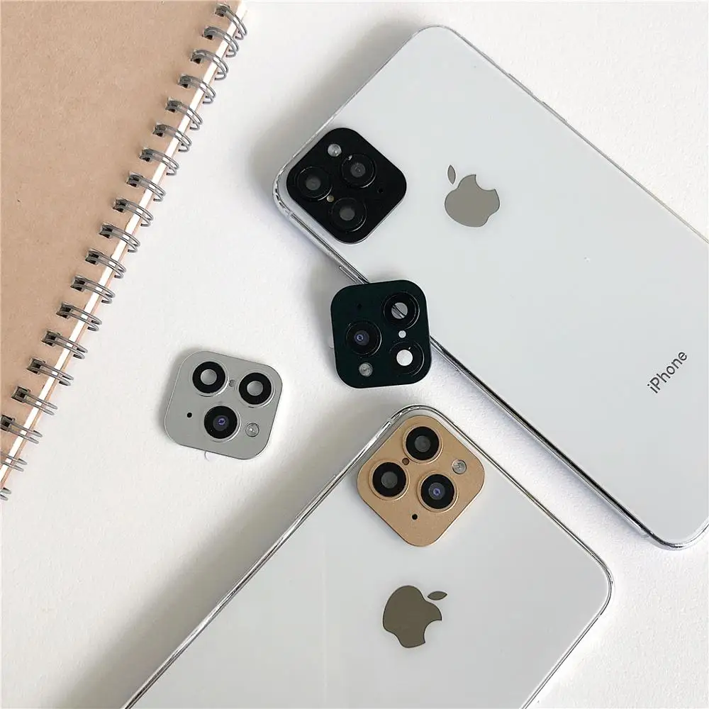 Fake Change Metal Alumium Camera Lens Camouflage for iPhone 11 Protector Ring Cover For X XS MAX Protective Cases | Мобильные
