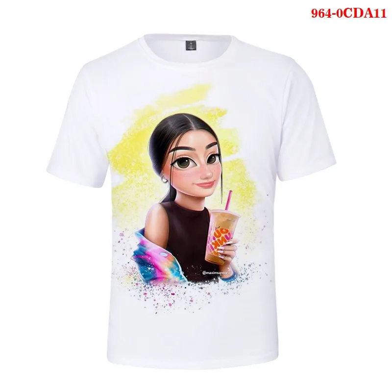 

2020 Loose Tops Charli D'Amelio Graphic Tee Shirt Short-Sleeves Hipster Streetwear T Shirt Harajuku Charli Print Cotton T-shirt