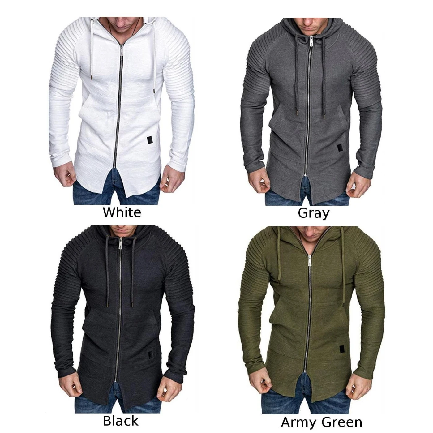 

Men Coat Hoodie Jacket Sports Winter Cardigan Fashion Sweater Slim Fit