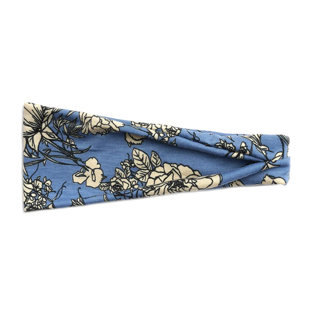 Богемная мягкая хлопковая повязка для волос банданы модная широкая эластичная