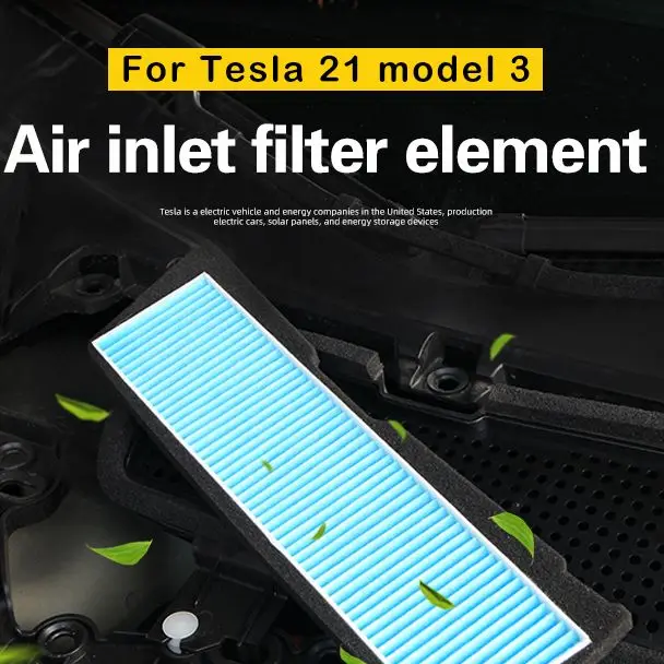 

Model3 New Air Filter HEPA Cleaner For Tesla Model 3 2021 Accessories Air Condition Filter Replacement Protection Three
