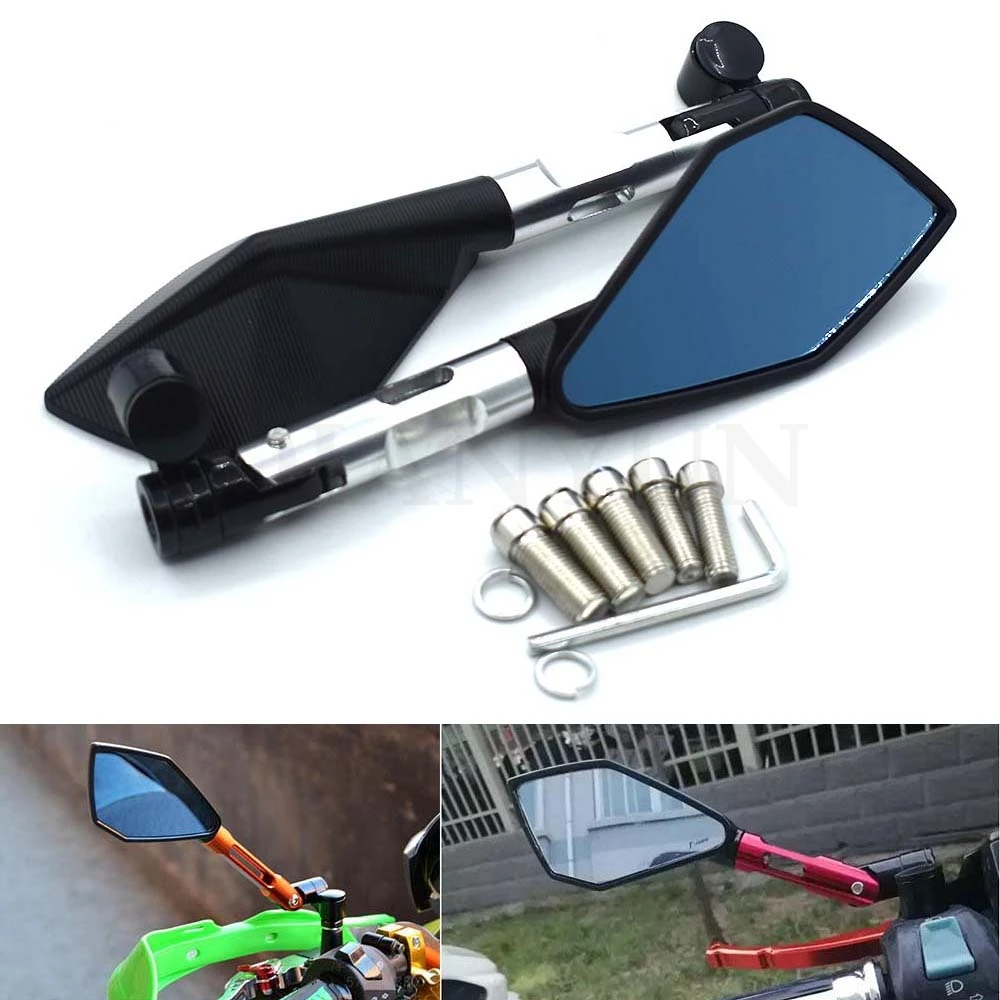 Универсальное зеркало заднего вида с ЧПУ из алюминиевого сплава синим стеклом