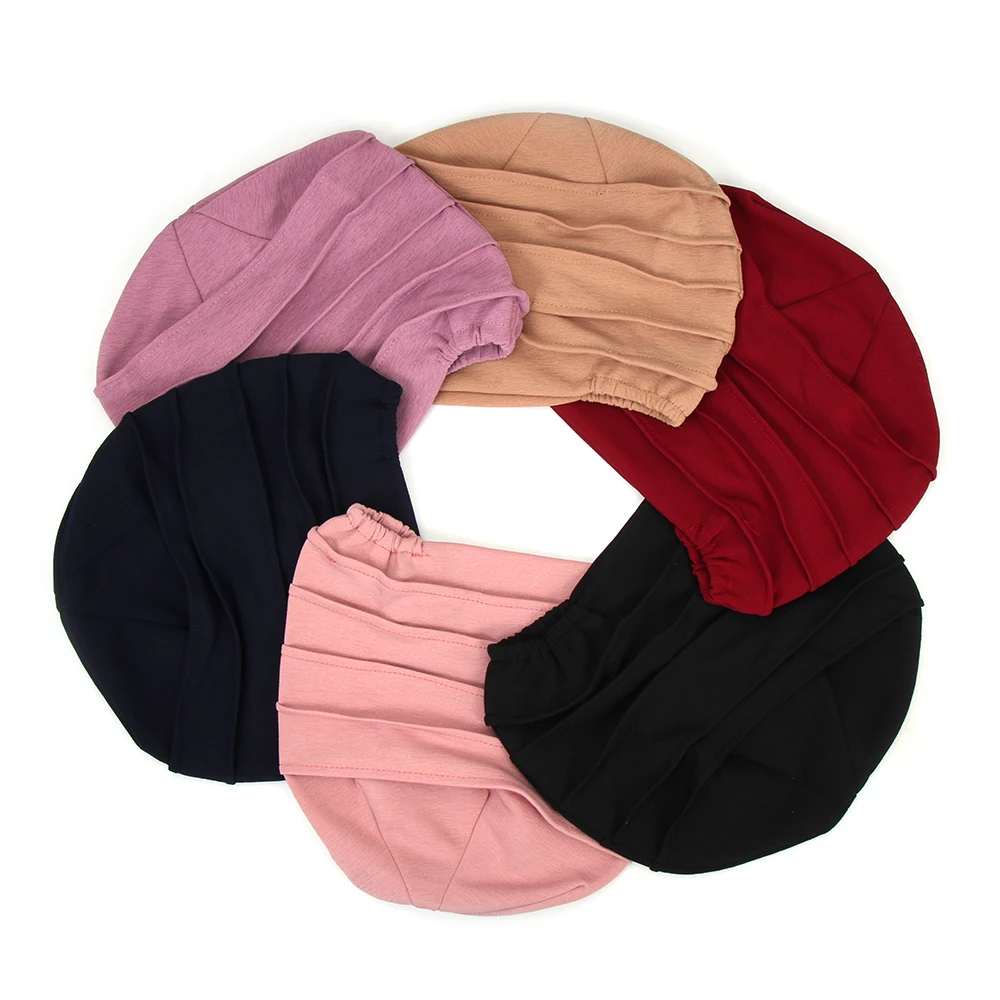 1PC Elastic Muslim Hijabs Turban Beanie Cap Women Soft Cotton Bonnet Head Wrap Winter Warm High Quality Hat | Тематическая одежда