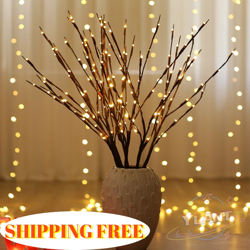 

YLANT LED Willow Branch Lamp Battery Powered Decorative Lights Tall Vase Filler Willow Twig Lighted Branch For Home Decoration