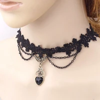 fashion short lace clavicle chain ladies necklace sexy love ladies pendant fashion jewelry wholesale