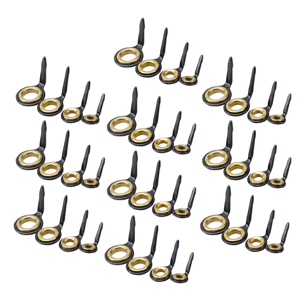 40 Piece Single Leg Fishing Rod Ring Eye Guide Rings Set Repair Kit Building Tools Accessories Pesca | Спорт и развлечения