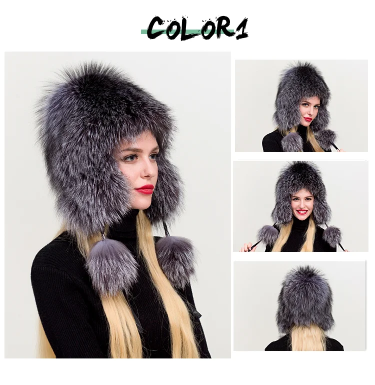 ZDFURS* шапка из лисьего меха женская зимняя корейская мода утолщенная теплая большая шапка, закрывающая уши меховые женские шляпы Lei Feng
