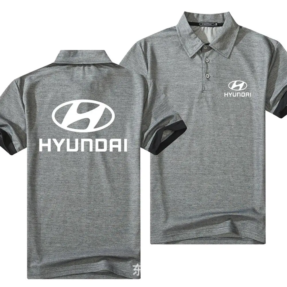 

Casual polo Shirts Brand 2019 Fashion Male for HYUNDAI Polo Shirt Man Short Sleeve Slim Slim Polos Business men's polo shirt