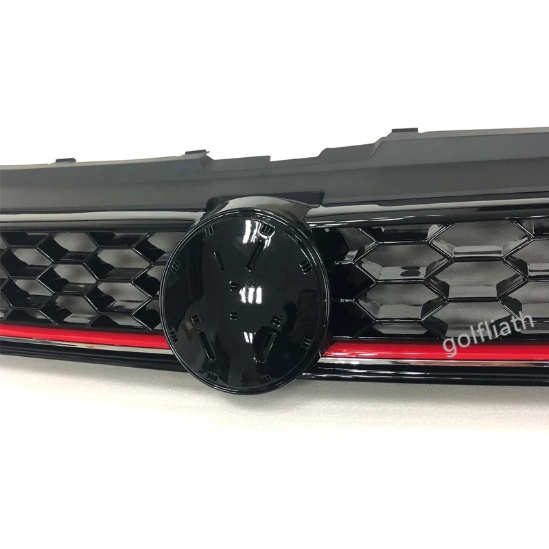 Решетчатая решетка для переднего бампера из АБС пластика верхняя Volkswagen Polo 2011