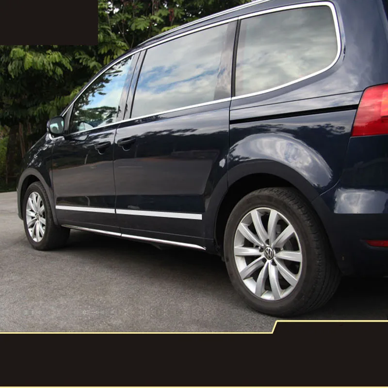 Lsrtw2017 из нержавеющей стали автомобильные молдинги на кузов для volkswagen vw sharan 2010 2011 2012 2013 SEAT Alhambra MK2