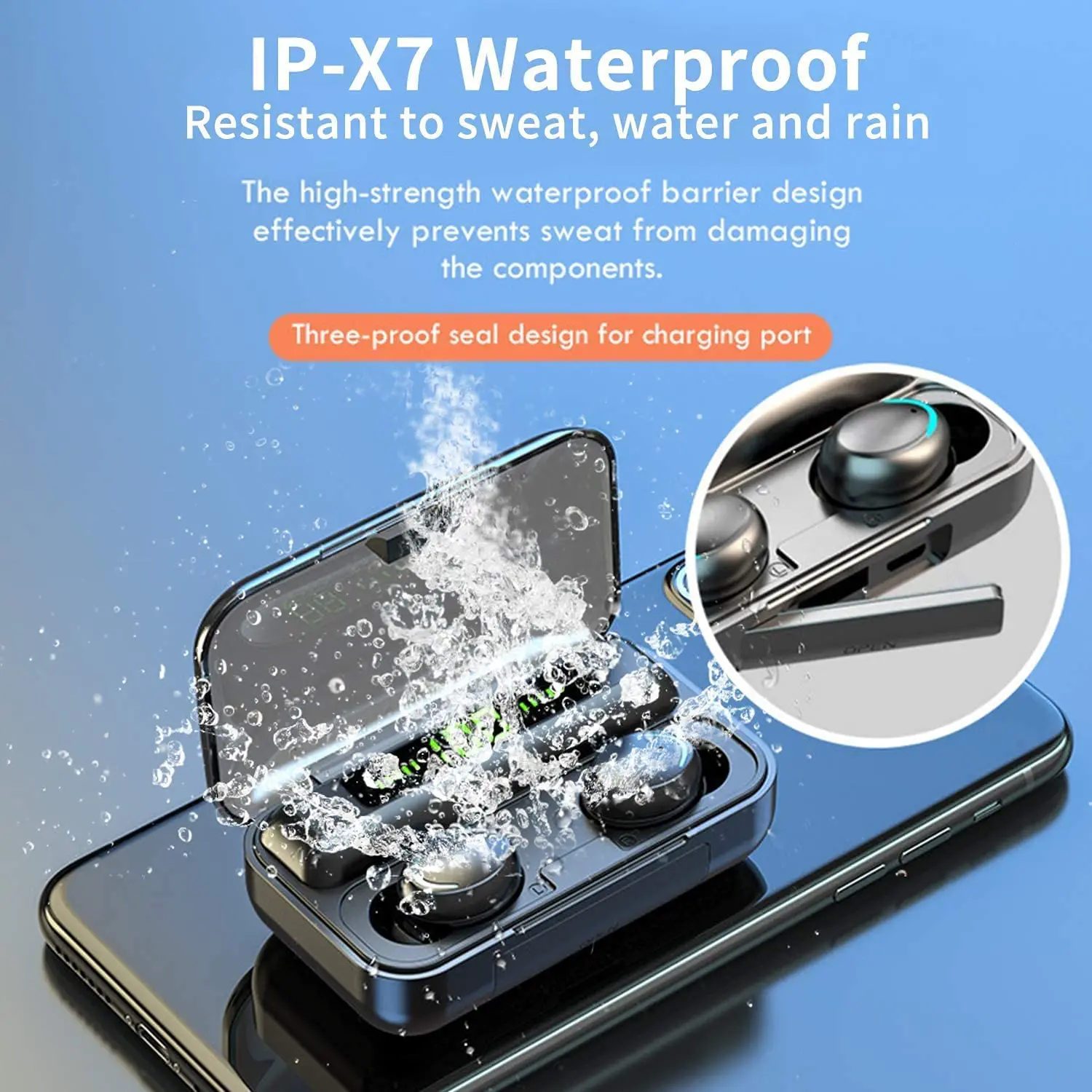 Беспроводные наушники V5.1 F9 Tws bluetooth-наушники спортивная водонепроницаемая