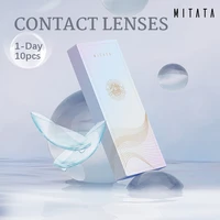MITATA 10Pcs Daily Disposable Contact Lenses Withre Fractive -0 5D -10D and 8 6 High Wearing Comfort