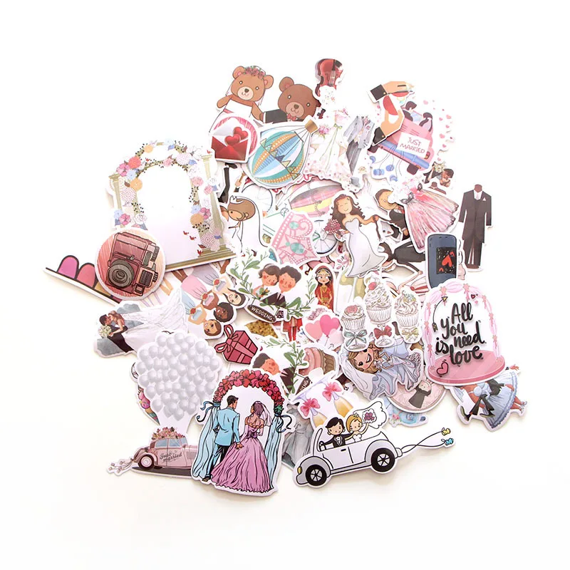 68 шт. креативные значки на свадьбу декоративные наклейки сделай сам Мультяшные