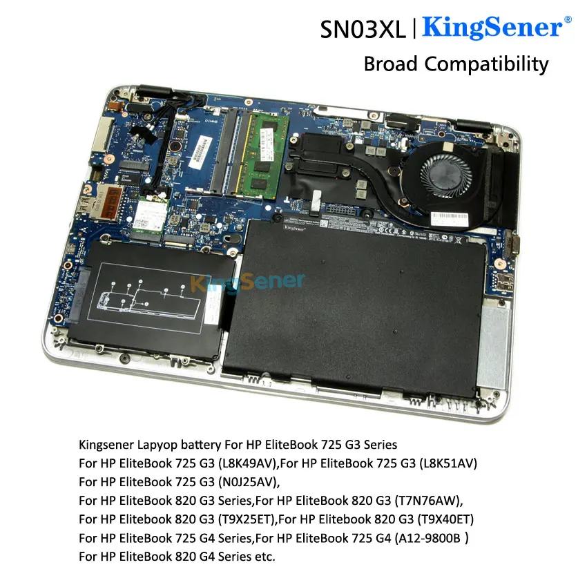 KingSener RR03XL Новый аккумулятор для ноутбука HP ProBook 430 440 450 455 G4 470 серии HSTNN PB6W UB7C LB71