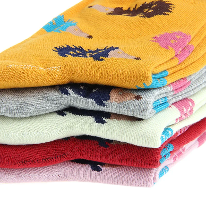 Calcetines bonitos de dibujos animados para mujer y ni&ntilde;a, medias de mezcla de algod&oacute;n con animales, medias a la moda, novedad de 2021-3