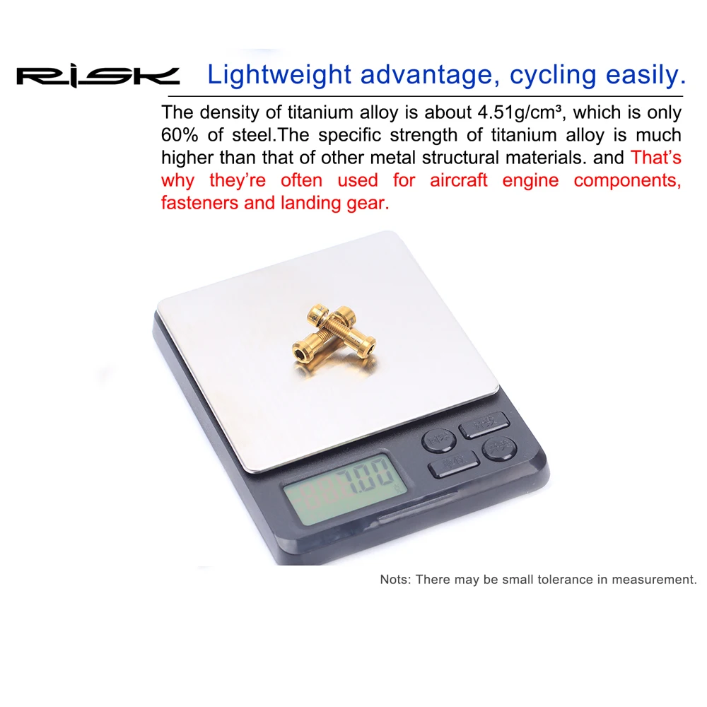 Комплект болтов и гаек для шоссейного велосипеда из титанового сплава с