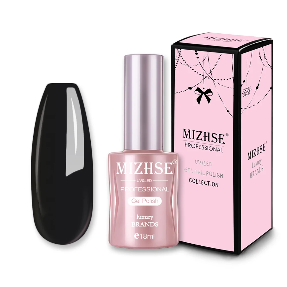 Black MIZHSE УФ-гель для ногтей замачиваемый УФ СВЕТОДИОДНЫЙ Цветной Гель-лак УФ Гибридный Гель-лак грунтовка для ногтей Гель-лак белый черный цвет - Цвет: Black