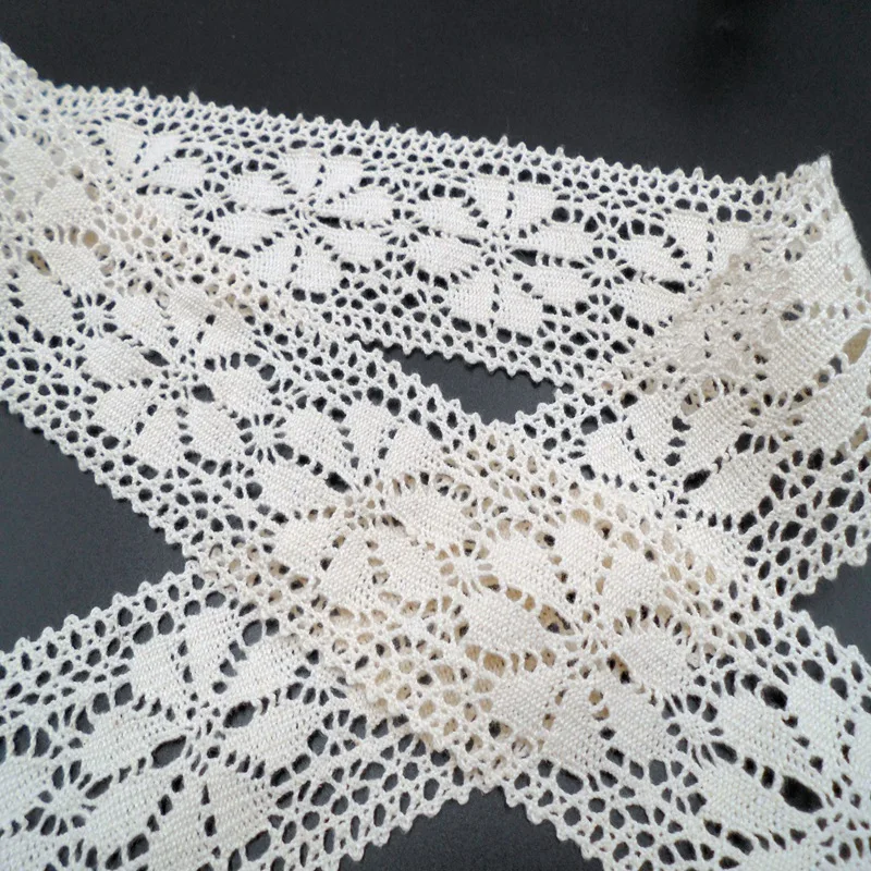 2 м/лот 6 см бежевая вязаная кружевная лента сделай сам ручная работа ткань