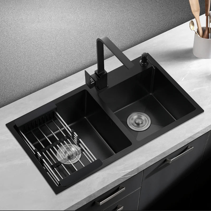 

Stainless Steel Kitchen Sink Basket Drainboard Big Rinser Vegetables Sinks Drain Bathroom Cocina Accesorio Home Improvement YQ50