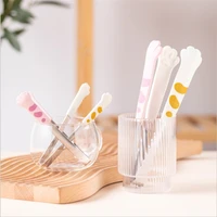 cute cat paw shape stainless steel tongs mini food salad clips kitchen cooking tongs for bbq heat resistant grilling supplies