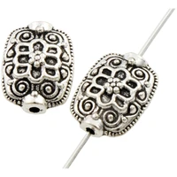 dots filigree flower beads spacers 12 8x10 3mm 100pcs zinc alloy metal bead jewelry findings l599