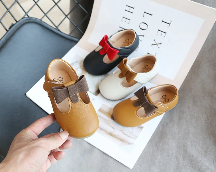 2020 кожаная обувь для девочек детская свадебная с бантиком подростков D01232|Кожаная