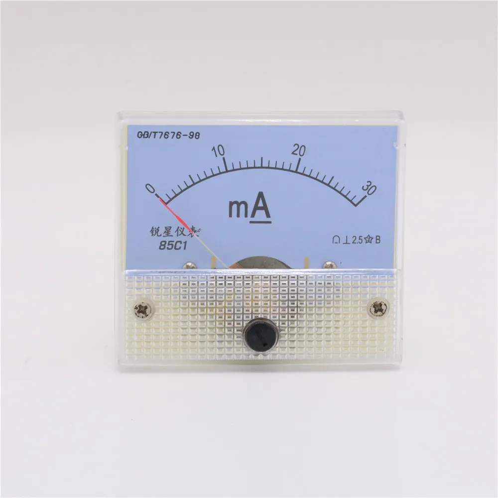 30mA Амперметр аналоговая AMP Панель измеритель тока Хуа 85C1 DC 0 для CO2 лазерный станок