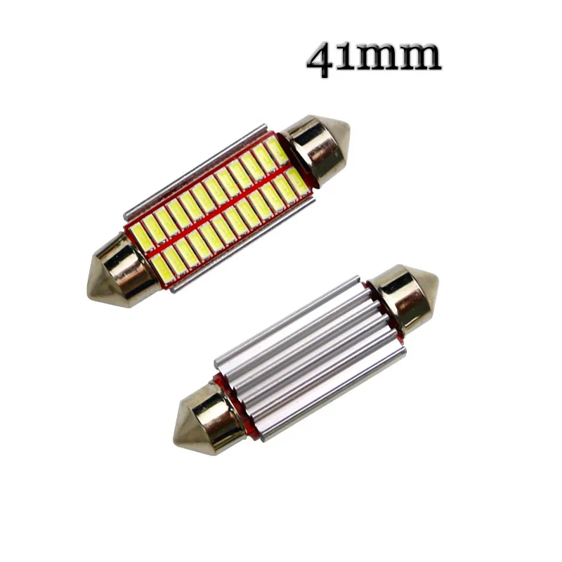 10 шт. купольные фонари Festoon C5W Canbus 31 мм 36 39 41 12 16 20 24 SMD 4014 светодиодные неполярные 0 1