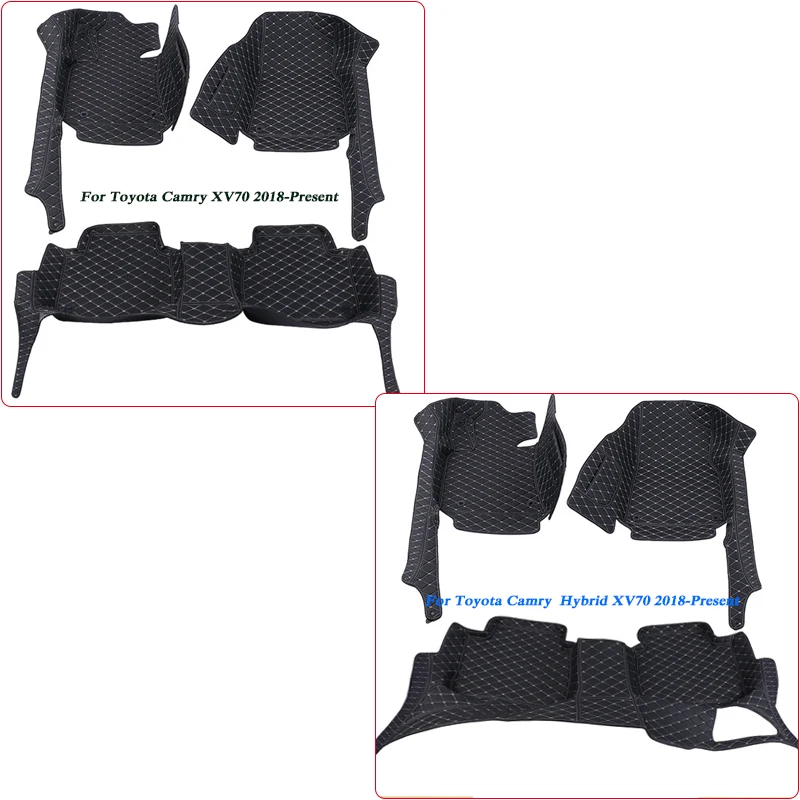 

Car Styling Car Floor Mat For Toyota Camry XV70 2018-Present Hybrid LHD Auto Foot Pad PU Leather Carpet Cover Internal Accessory