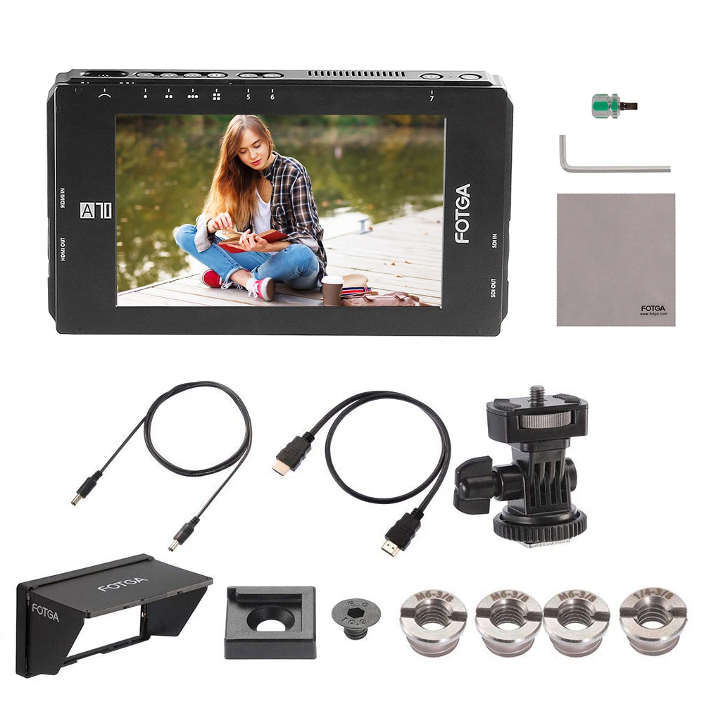 Полевой монитор FOTGA A70/A70T/A70TL/A70TLS 7 &quotFHD для видеокамеры IPS SDI 4K HDMI 3D LUT двойная