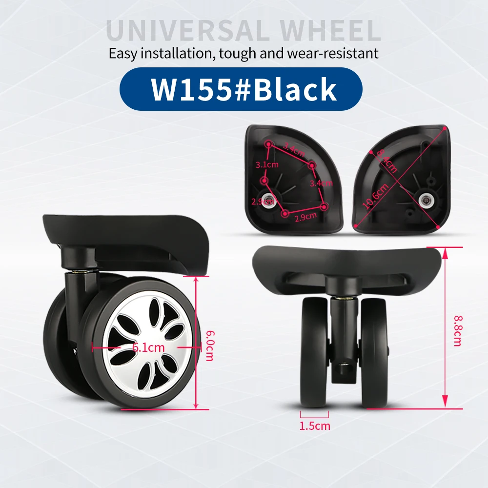 TANGYIPIN W155 Suitcase wheels replace 24 inch trolley case boarding case instead password box universal wheel silent caster