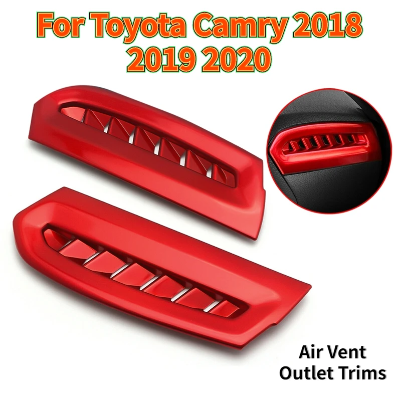 

Красная Передняя Крышка вентиляционного отверстия кондиционера для Toyota Camry 2018 2019 2020 отделка Декоративная рамка внутренние аксессуары