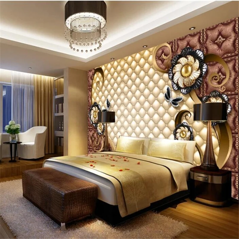 Обои на заказ 3d Роскошные черные Далия мягкая сумка стена фон с ювелирными