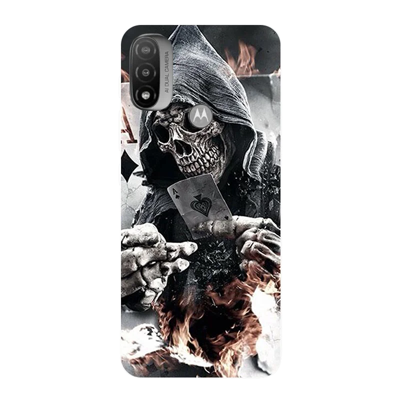 phone case for motorola moto e20 cover for moto e20 case silicon soft flower painted funda for motoe20 e 20 2021 protective case free global shipping