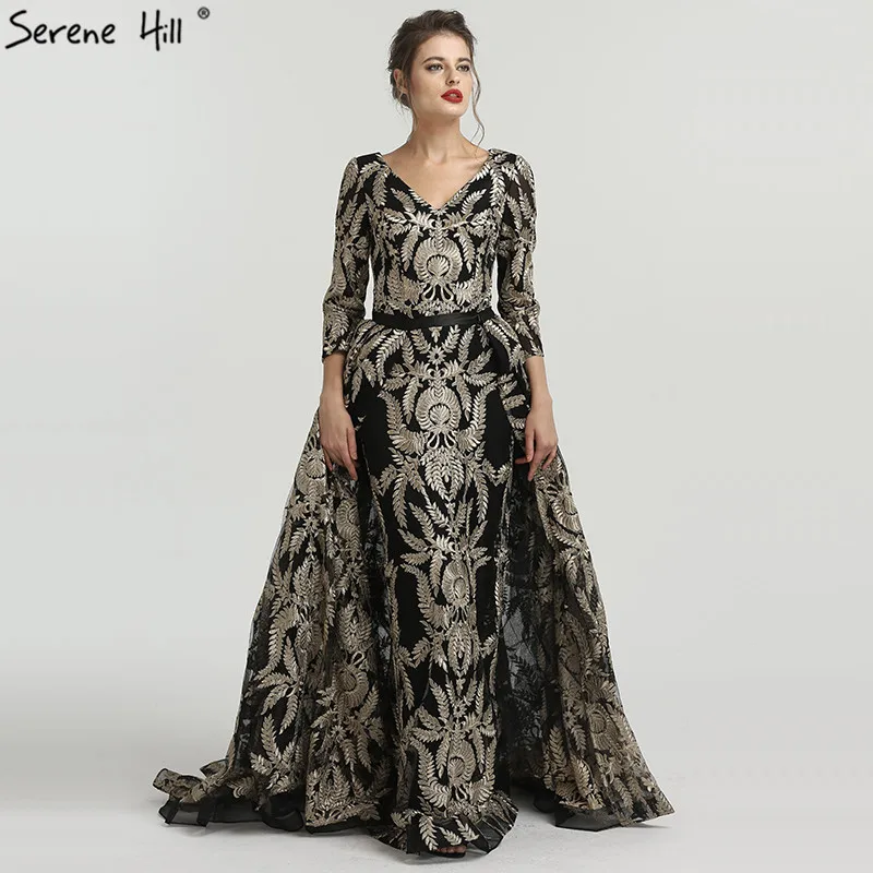 Серен Хилл мусульманское вечернее Платье черное с v образным вырезом Винтажное