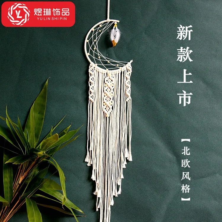 

Новое Скандинавское украшение для дома, украшение на стену, ручная работа, Ловец снов, гобелен, Современный Простой Настенный декор в стиле ...