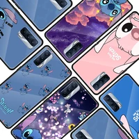 stitch cute disney cartoon for oppo realme 7i 7 6 5 pro c3 xt a9 2020 a52 find x2lite luxury tempered glass phone case cover