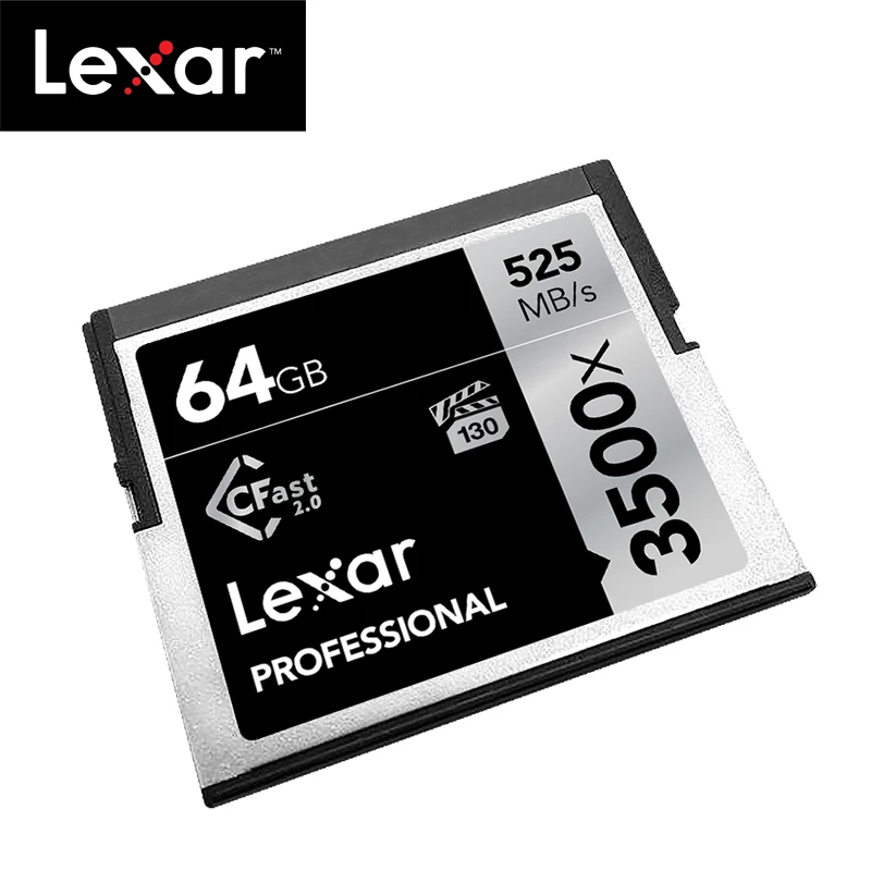 Оригинальная карта памяти Lexar Cfast2.0 128 ГБ 3500X UP 525 МБ/с. 64 256 для профессиональной