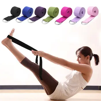 180cm Sport Yoga Strap Durable Cotton Exercise Straps Adjustable D-ring Buckle Gives Flexibility For Yoga Stretching Pilates 3
