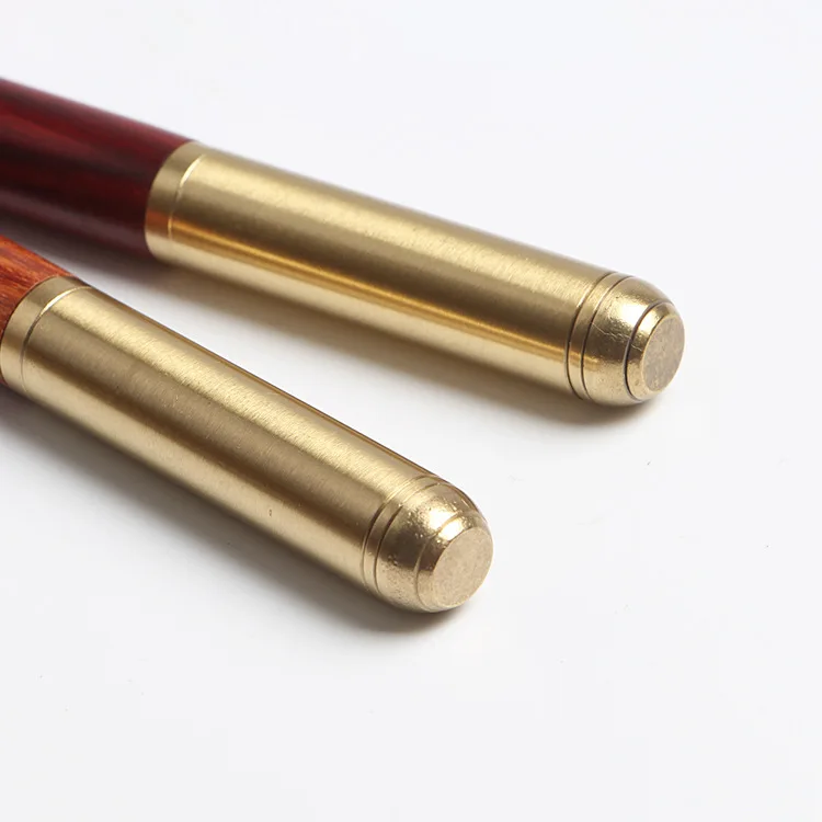

Chinese Enterprise Factory Direct Ketan Ebony Red Gem Brass Wooden Pen Graduation Ceremony Enterprise Custom Logo