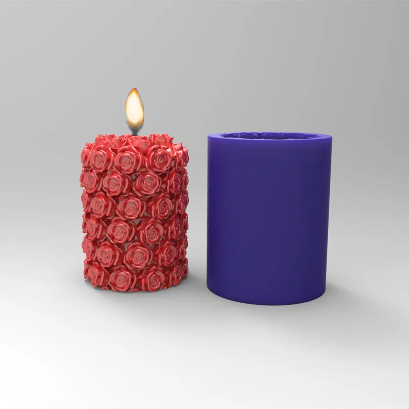 Силиконовая форма «сделай сам», полимерный брелок с подвеской в виде 3D розы, инструменты для изготовления ювелирных изделий ручной работы ...