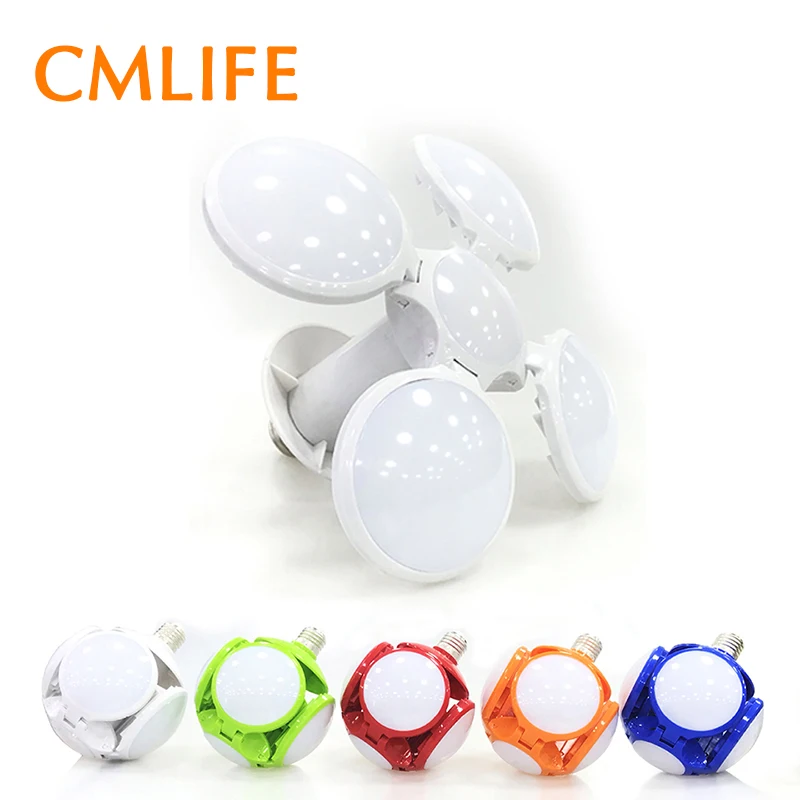 Цветная лампа НЛО сверхъяркая светодиодная Складная E27 40 Вт светильник для