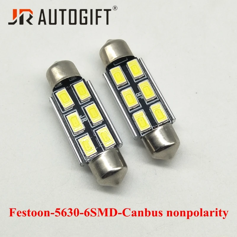 10PCS Super bright 5630 5730 6SMD CANBUS Festoon Dome C5W ERROR FREE Auto Car LED Light bulb Pure White Reading 31/36/39/41MM | Автомобили