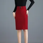 Женская юбка средней длины, однотонная эластичная юбка с высокой талией, в Корейском стиле, весна 2022