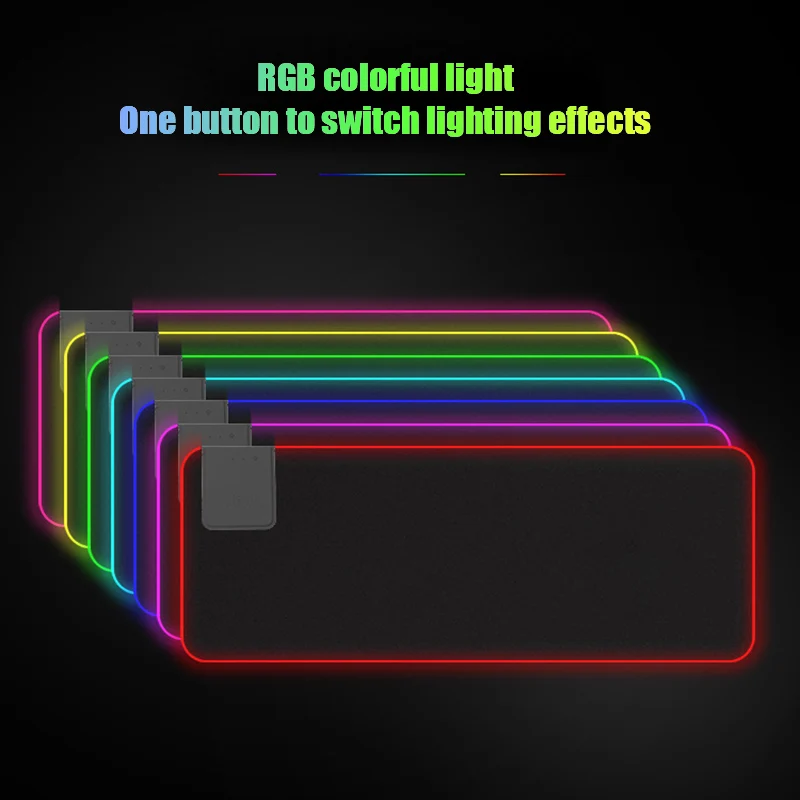 

ZL 10W Wireless Charger Extended Mouse Pad , Soft LED Gaming Keyboard Mat Wireless Charging Large Mousepad Non Slip Rubber Base